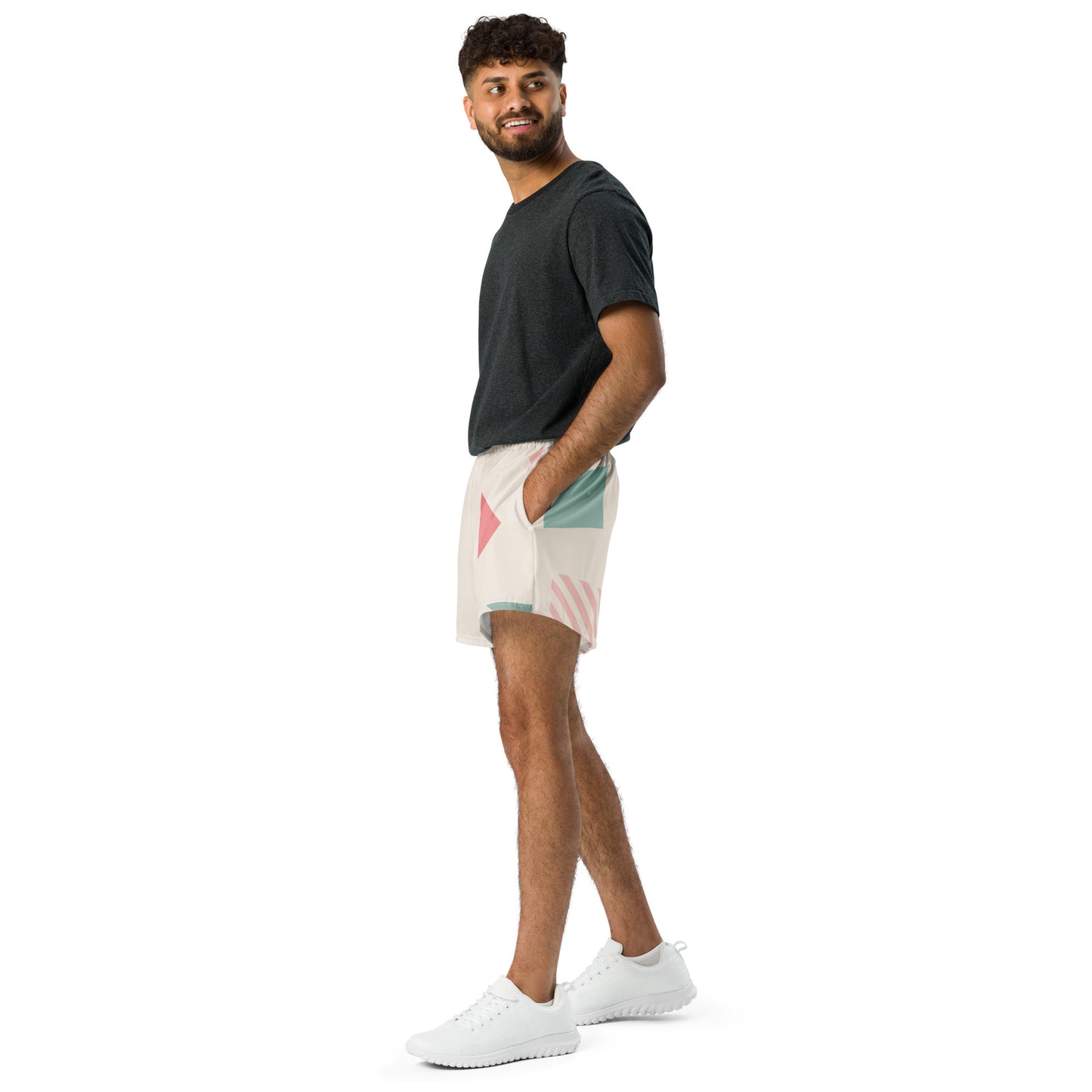 UNIQUE All-Over Print Unisex Athletic Shorts (Cream)