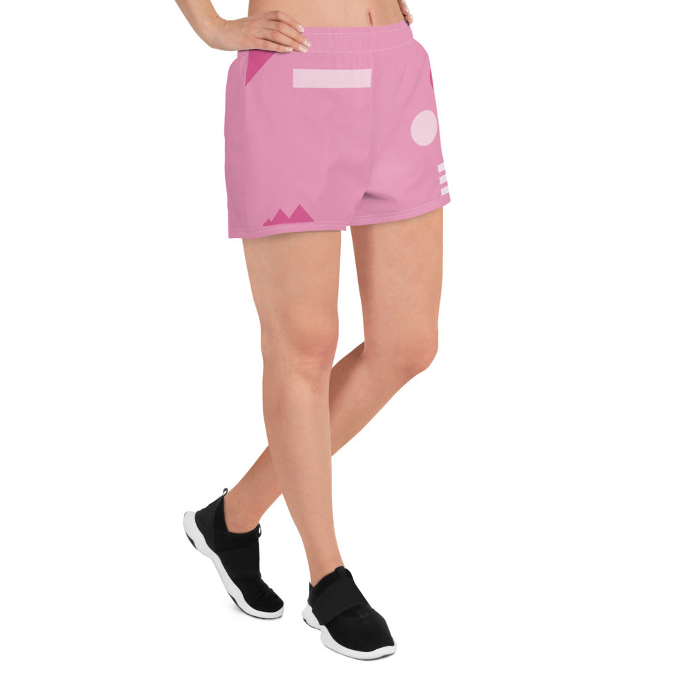 TIMELESS All-Over Print Unisex Athletic Shorts (Pink)