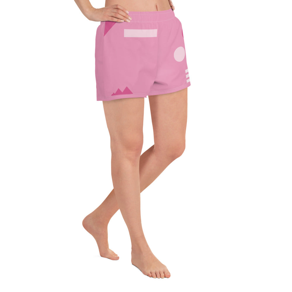 TIMELESS All-Over Print Unisex Athletic Shorts (Pink)