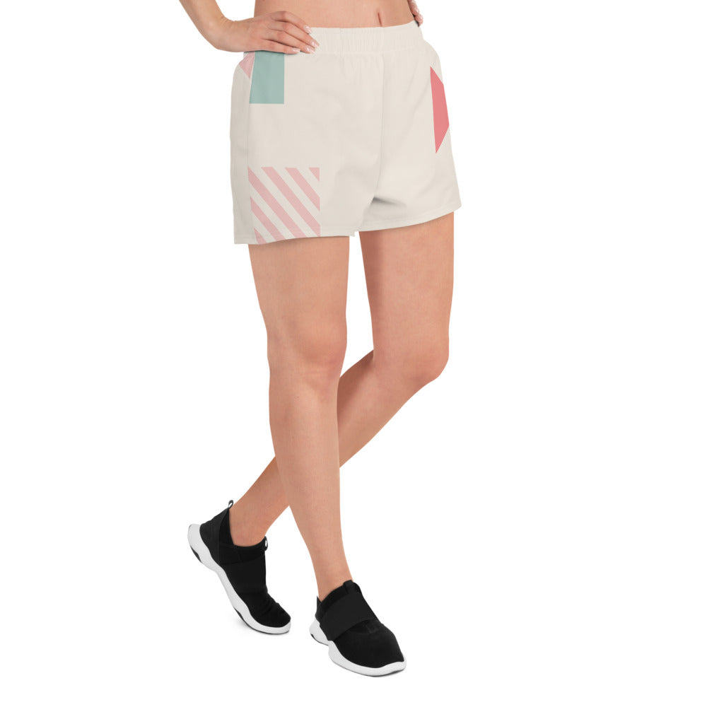 UNIQUE All-Over Print Unisex Athletic Shorts (Cream)