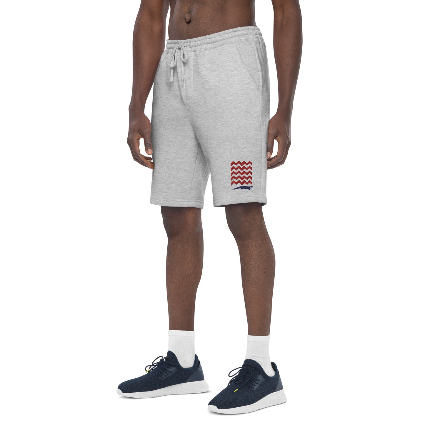 BE PATIENT Fleece Shorts (White and Gray)