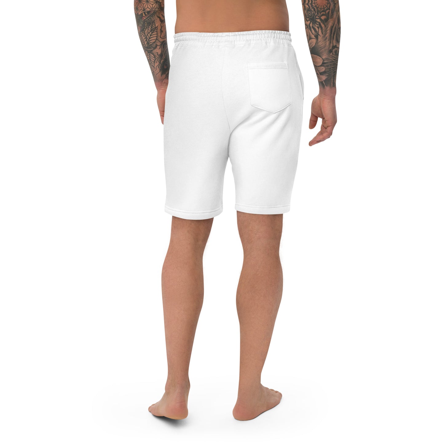 BE PATIENT Fleece Shorts (White and Gray)