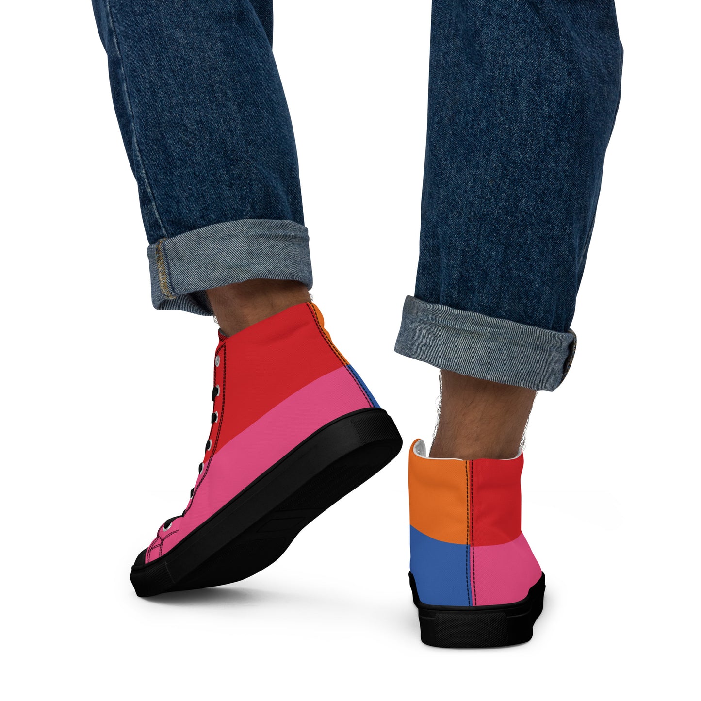 COLORFUL Men’s High Top Canvas Shoes (80's Flow)