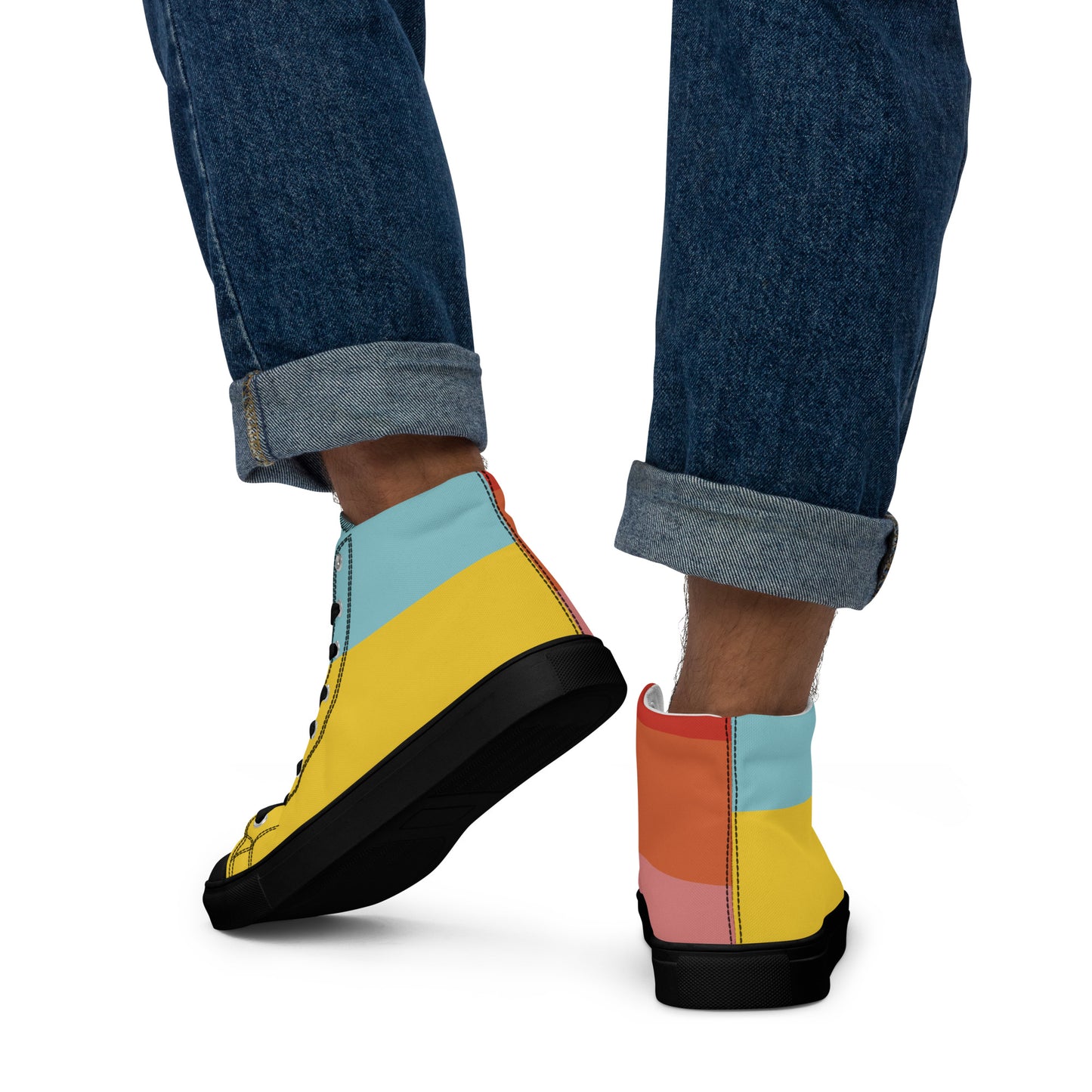 COLORFUL Men’s High Top Canvas Shoes