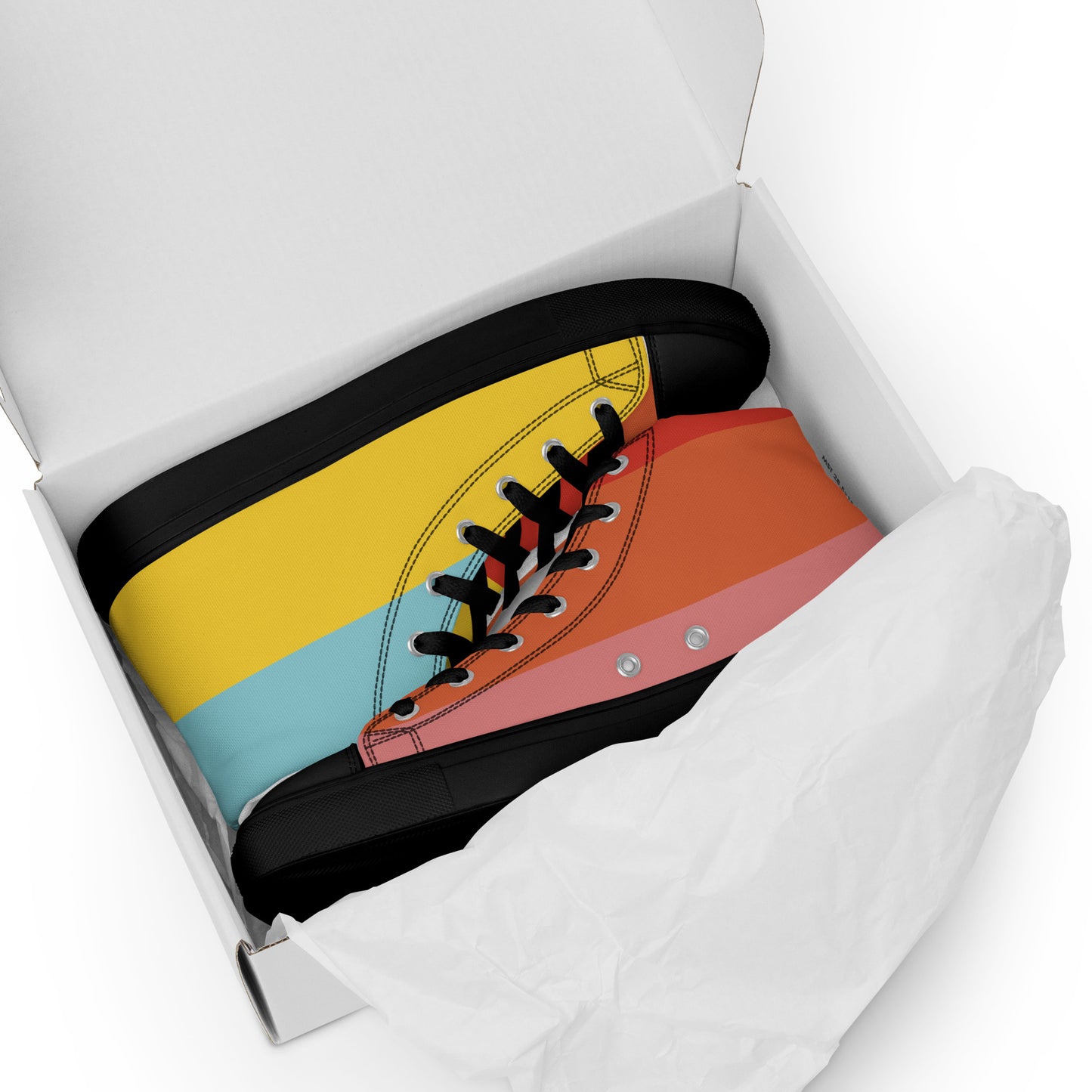 COLORFUL Men’s High Top Canvas Shoes