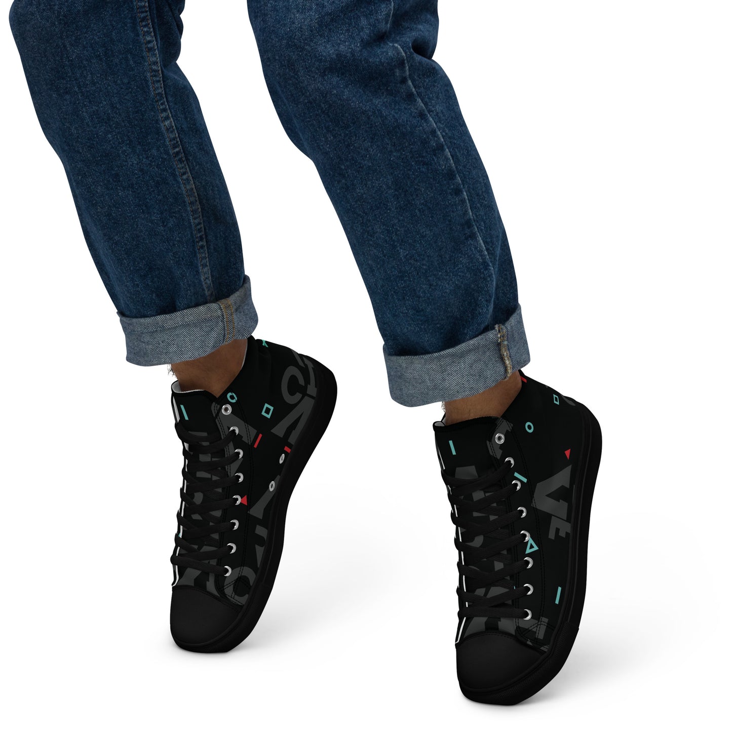 AFRICA IS THE FUTURE Men’s High Top Canvas Shoes