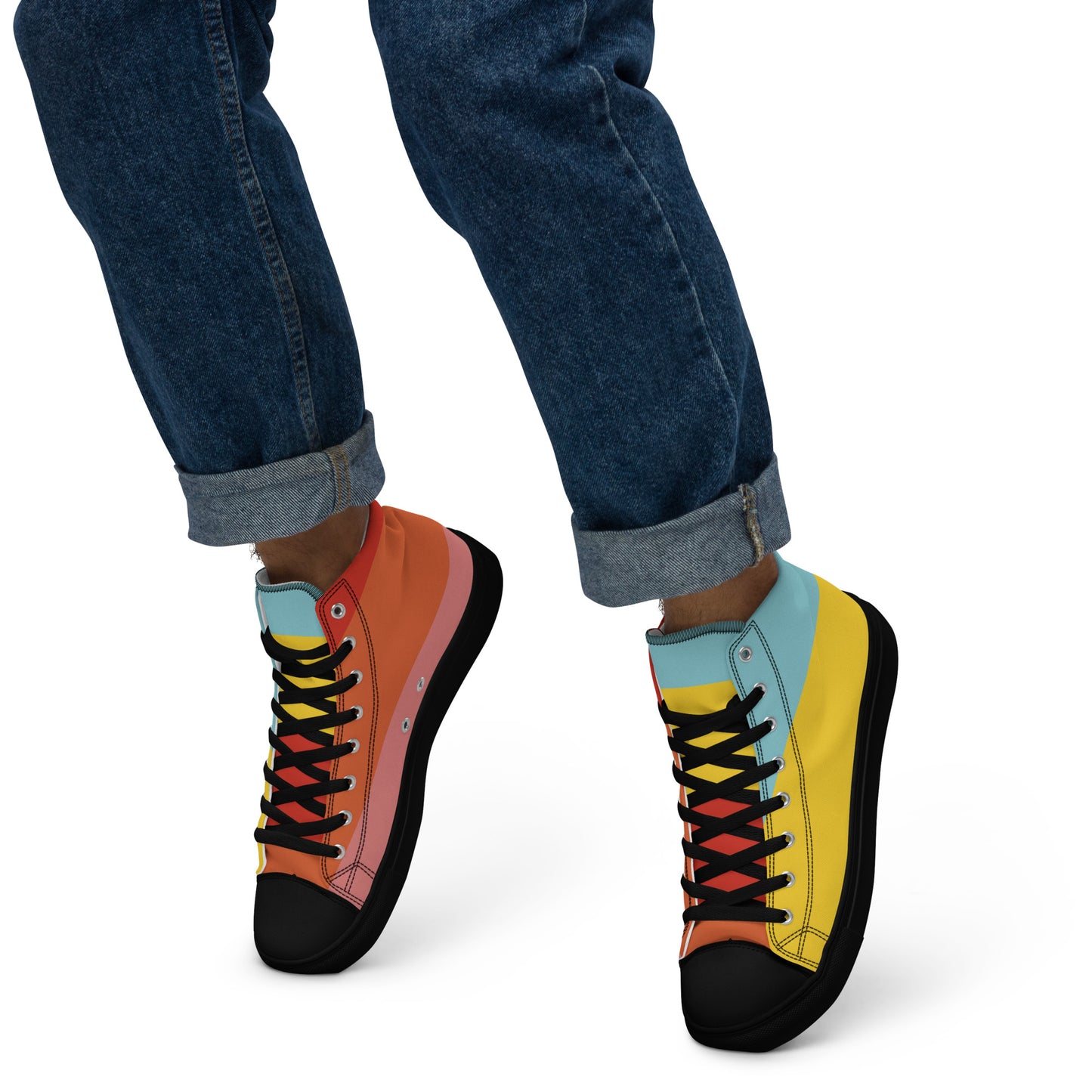 COLORFUL Men’s High Top Canvas Shoes