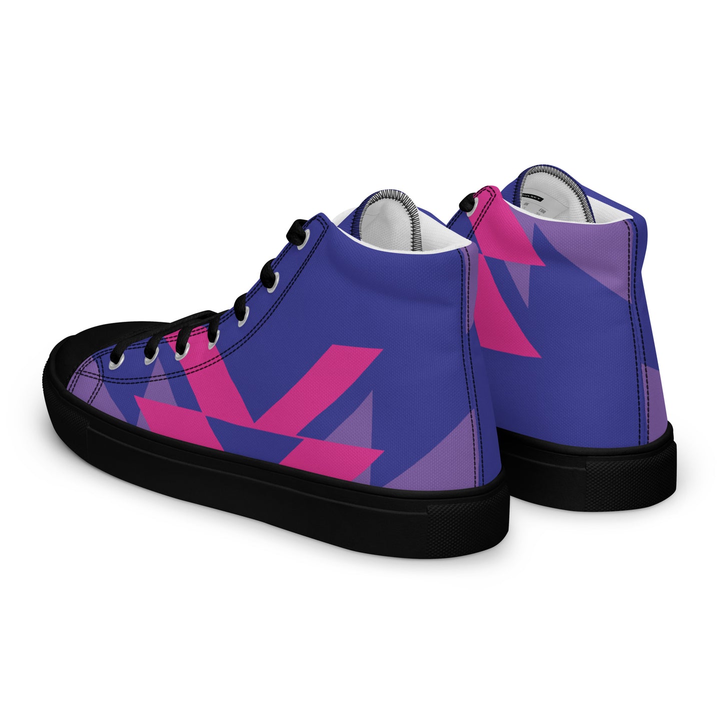 BE BRAVE Men’s High Top Canvas Shoes (Purple, Pink)