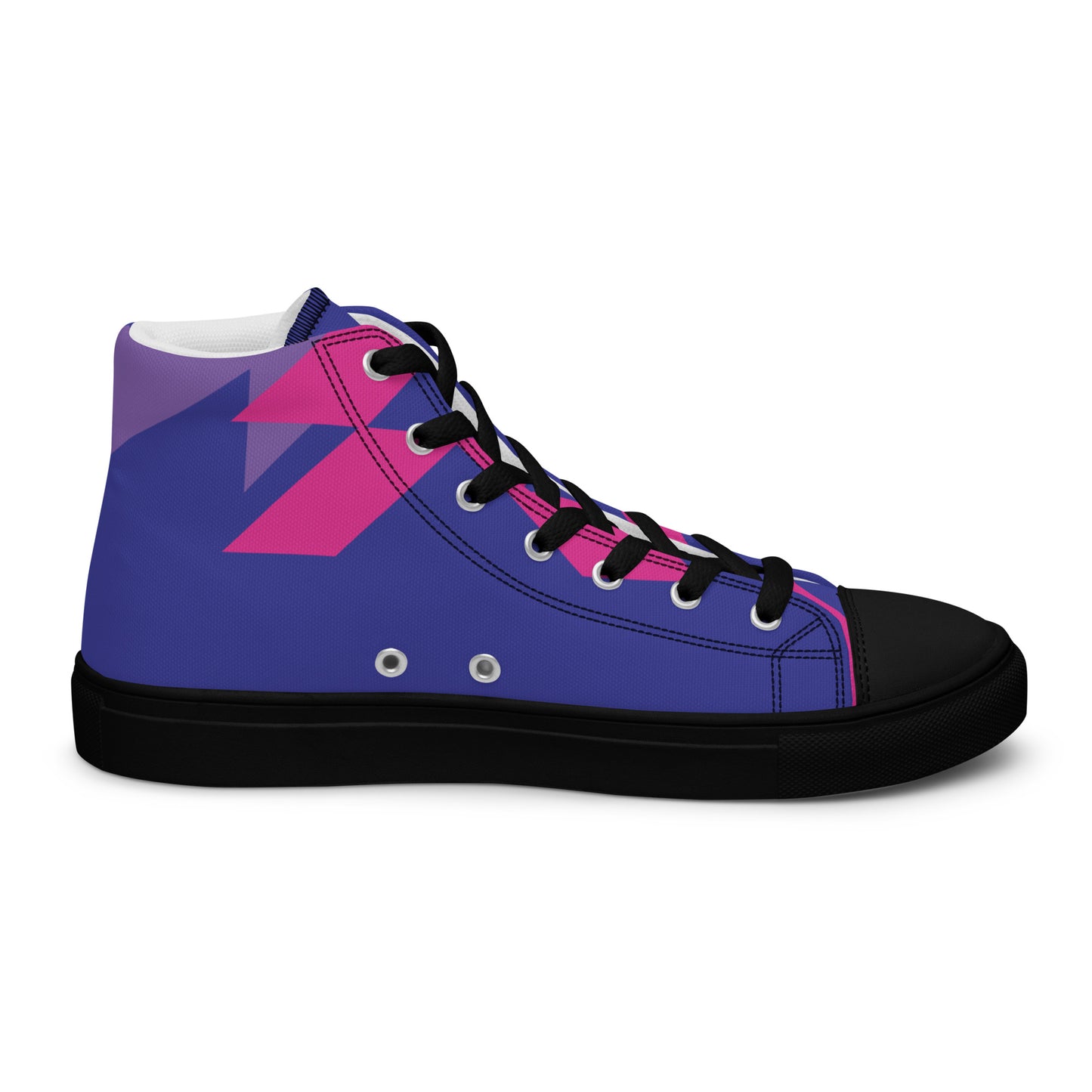 BE BRAVE Men’s High Top Canvas Shoes (Purple, Pink)