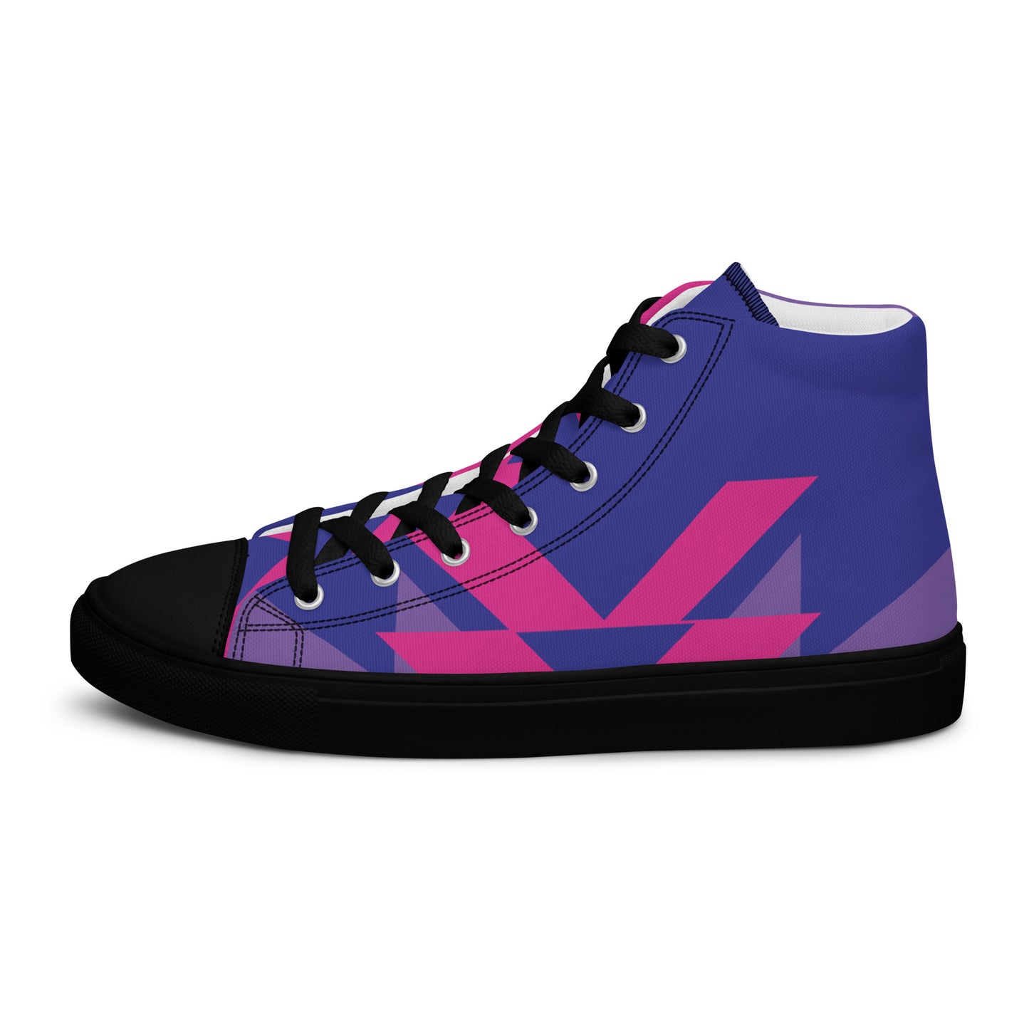 BE BRAVE Men’s High Top Canvas Shoes (Purple, Pink)