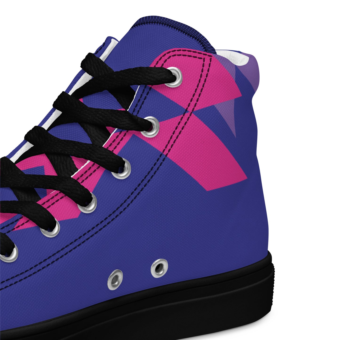 BE BRAVE Men’s High Top Canvas Shoes (Purple, Pink)