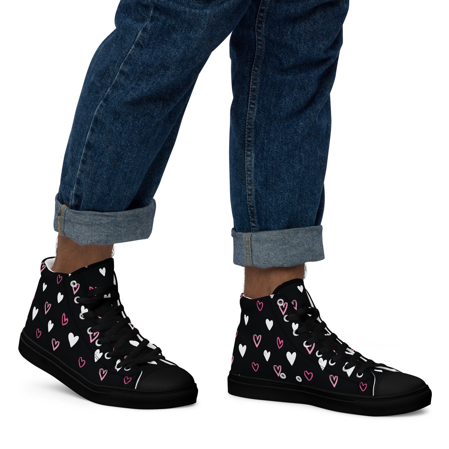 BE MY VALENTINE Men’s High Top Canvas Shoes