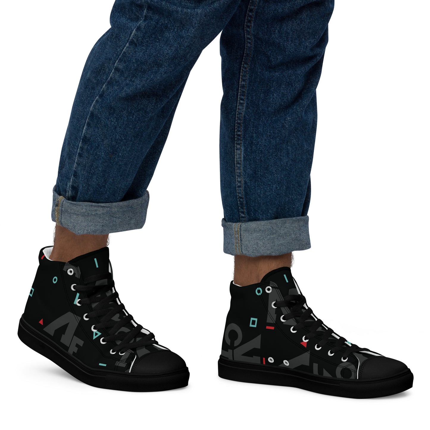 AFRICA IS THE FUTURE Men’s High Top Canvas Shoes