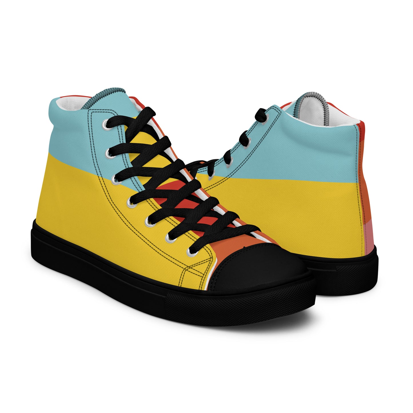 COLORFUL Men’s High Top Canvas Shoes