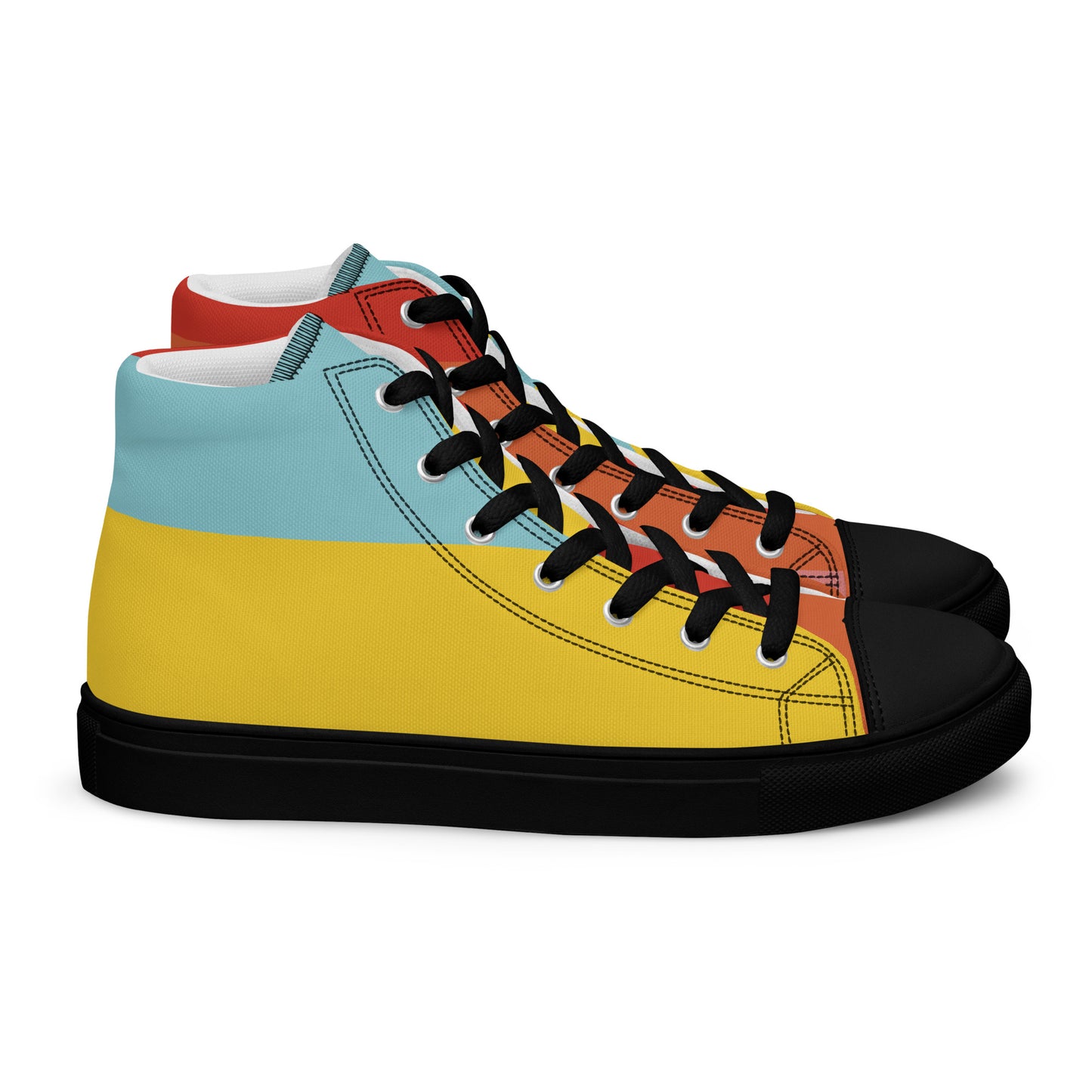 COLORFUL Men’s High Top Canvas Shoes