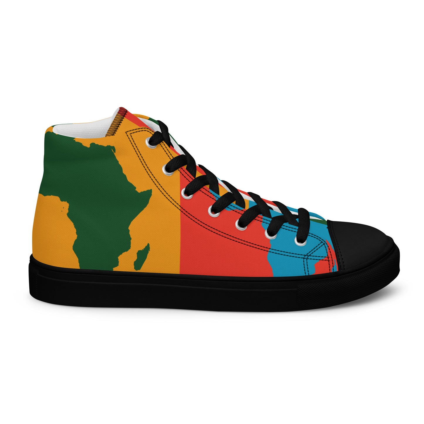 AFRICA WARHOL Men’s High Top Canvas Shoes (Bright)