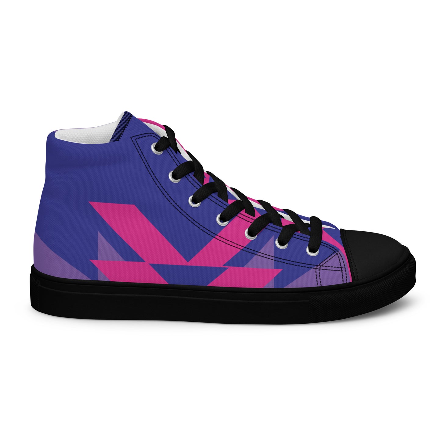 BE BRAVE Men’s High Top Canvas Shoes (Purple, Pink)