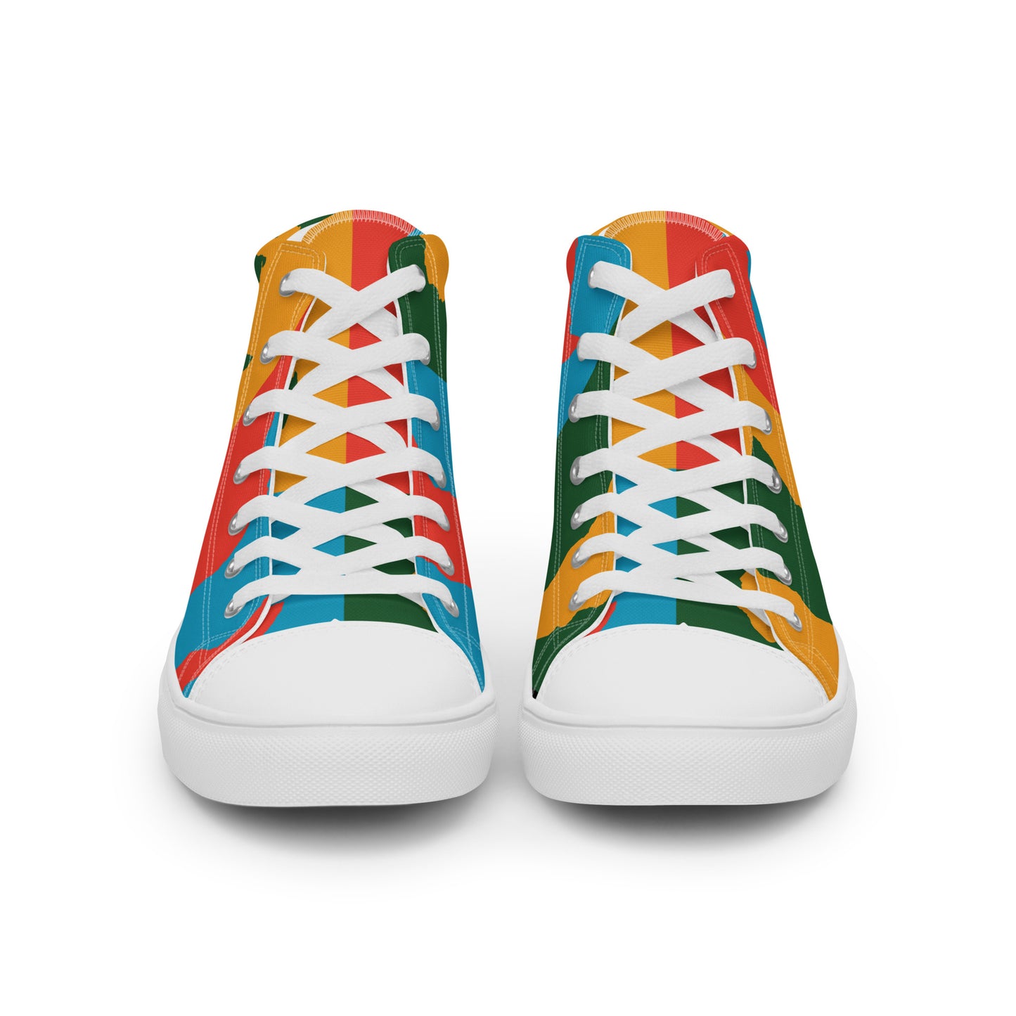 AFRICA WARHOL Men’s High Top Canvas Shoes (Bright)