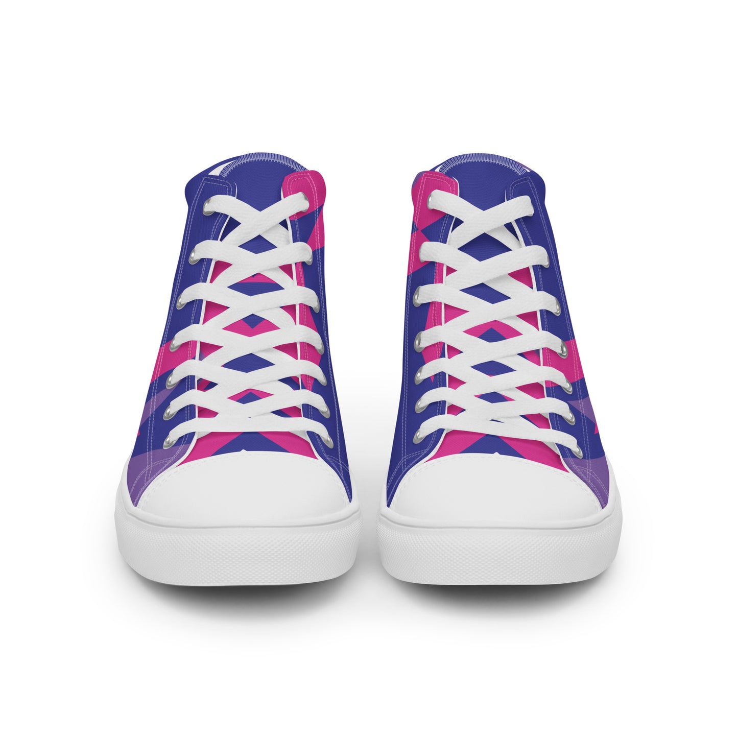 BE BRAVE Men’s High Top Canvas Shoes (Purple, Pink)