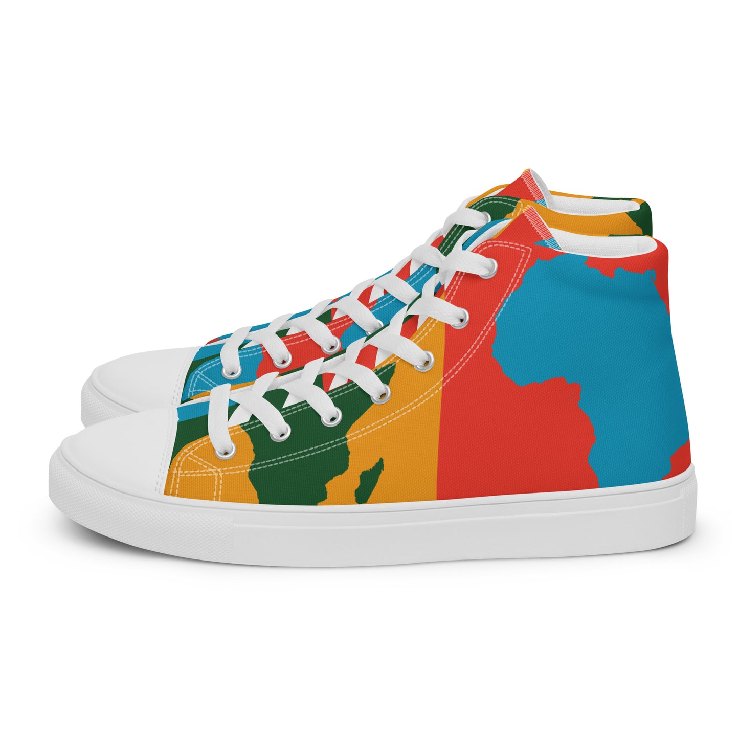 AFRICA WARHOL Men’s High Top Canvas Shoes (Bright)