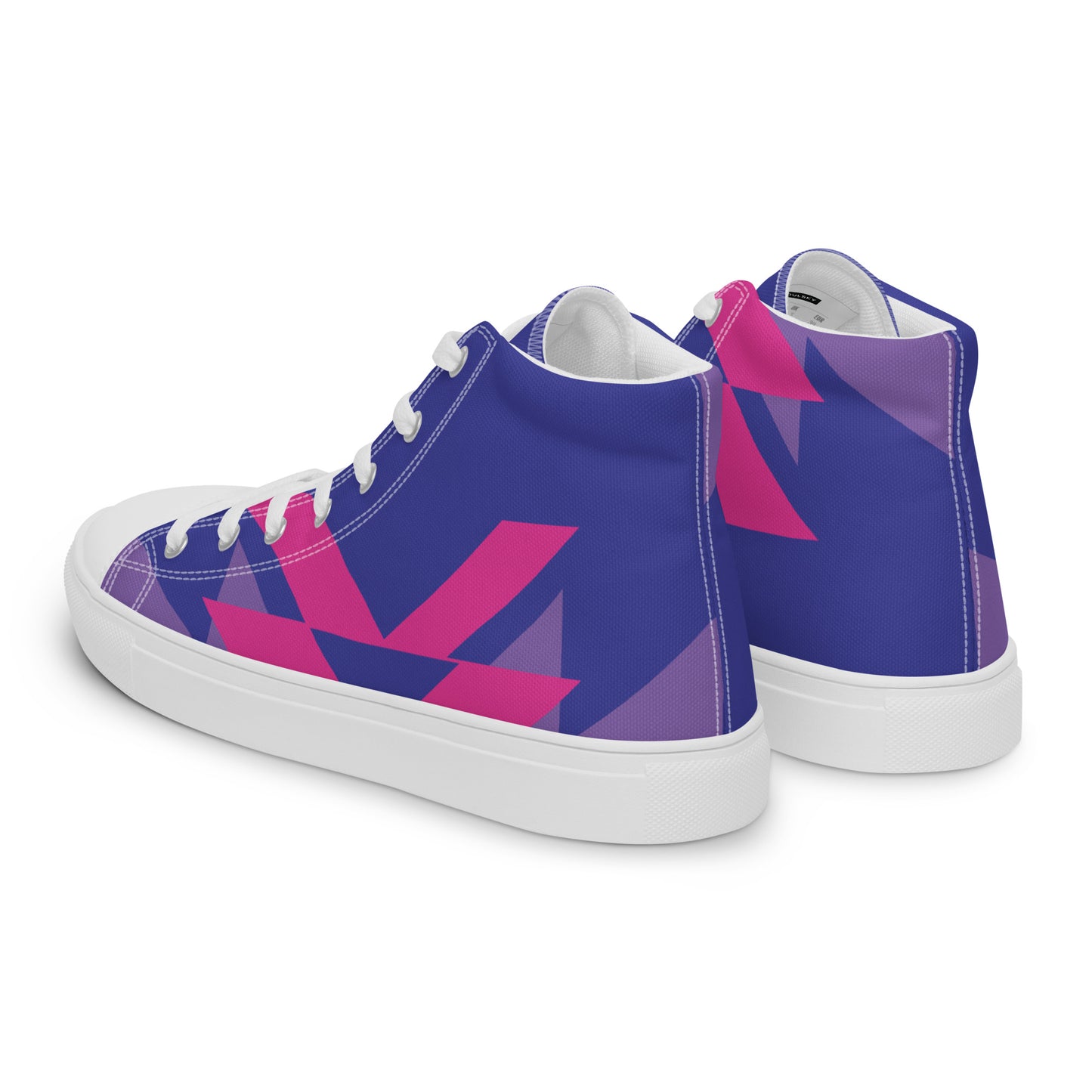 BE BRAVE Men’s High Top Canvas Shoes (Purple, Pink)