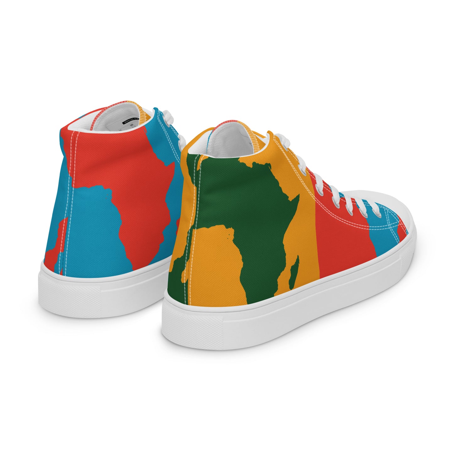 AFRICA WARHOL Men’s High Top Canvas Shoes (Bright)