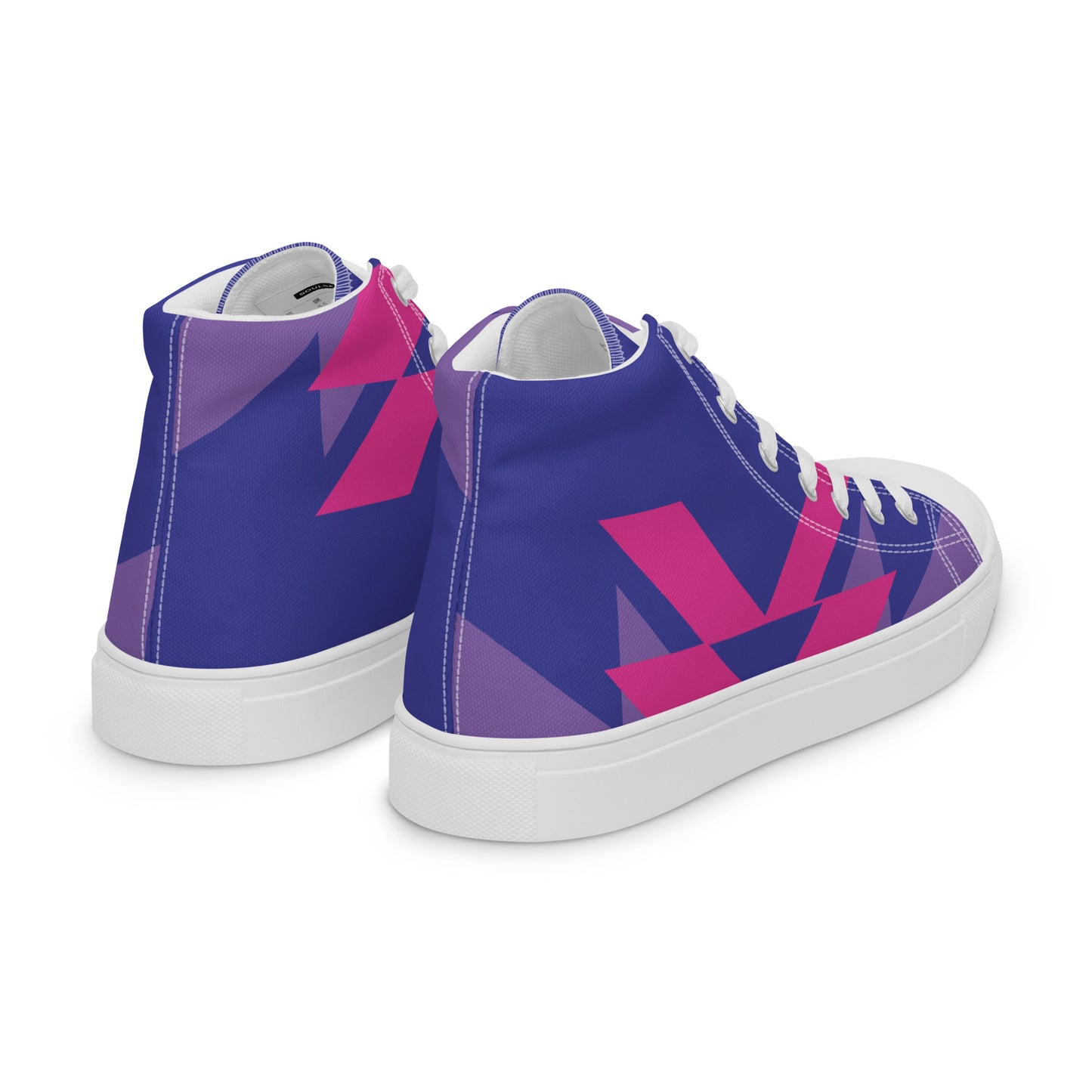 BE BRAVE Men’s High Top Canvas Shoes (Purple, Pink)