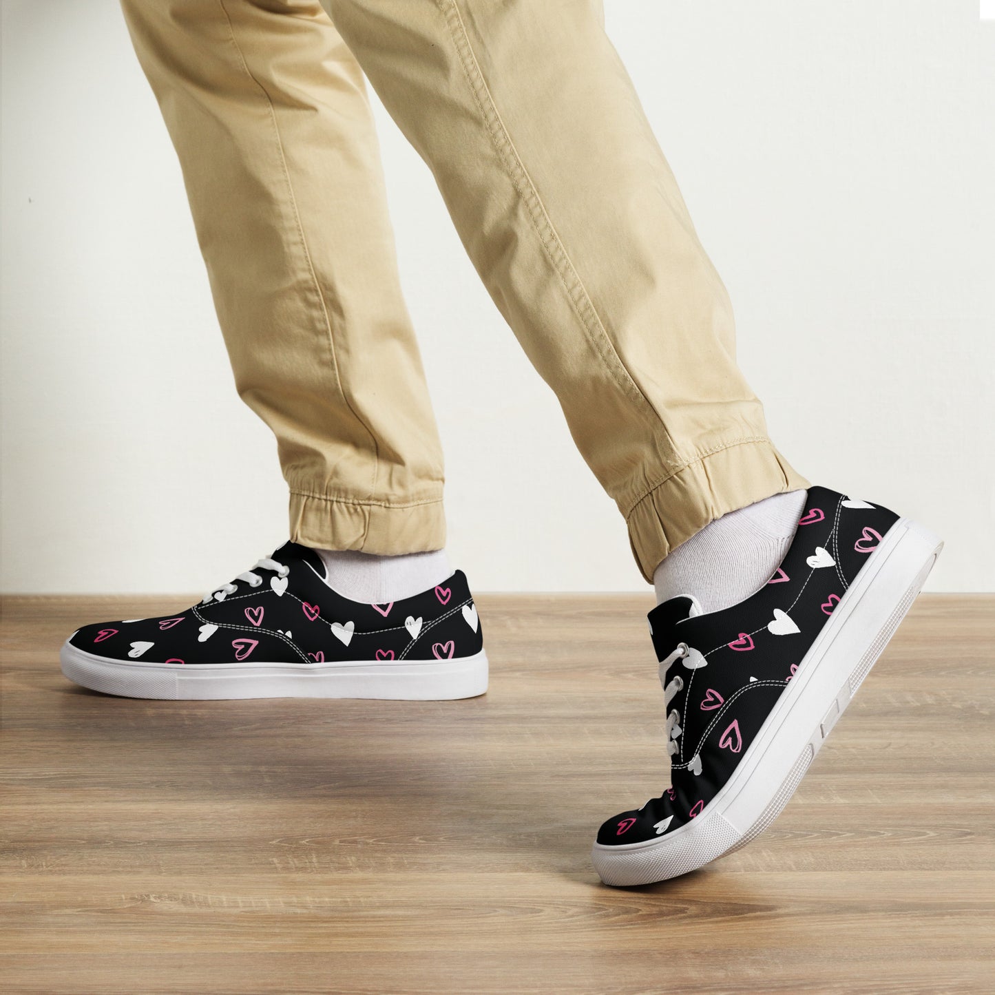 BE MY VALENTINE Men’s Lace-Up Canvas Shoes