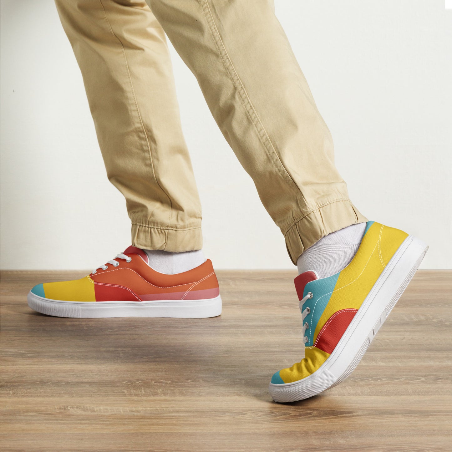 COLORFUL Men’s Lace-Up Canvas Shoes