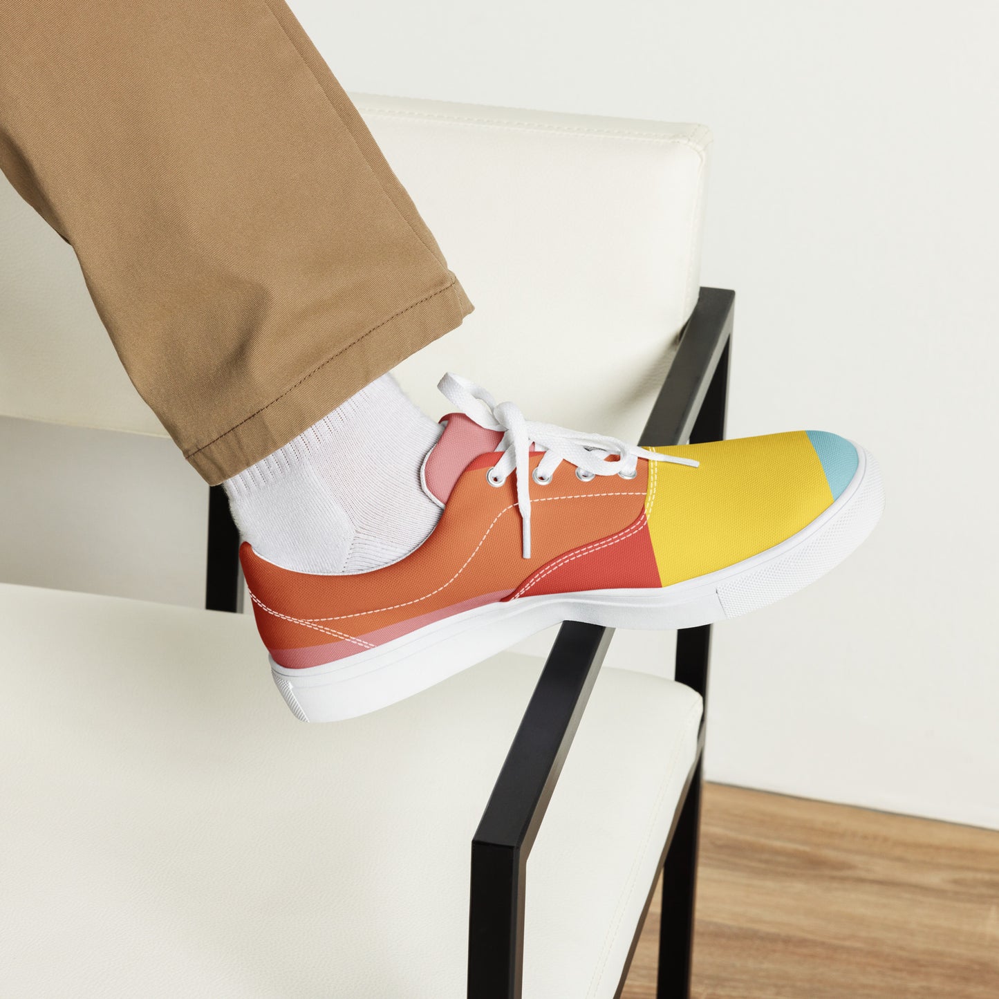 COLORFUL Men’s Lace-Up Canvas Shoes