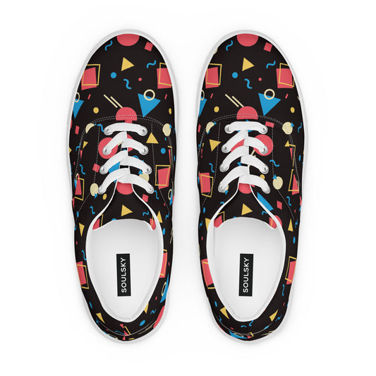 WATERMELON SUMMER Men’s Lace-Up Canvas Shoes