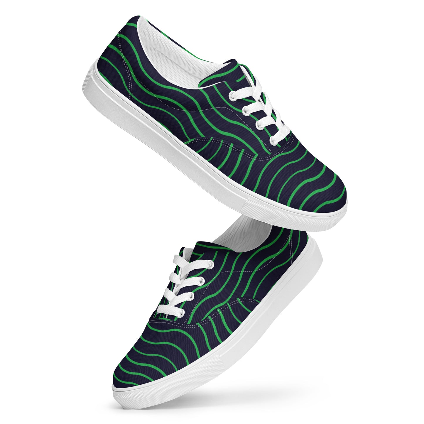 BE LIKE WATER Men’s Lace-Up Canvas Shoes