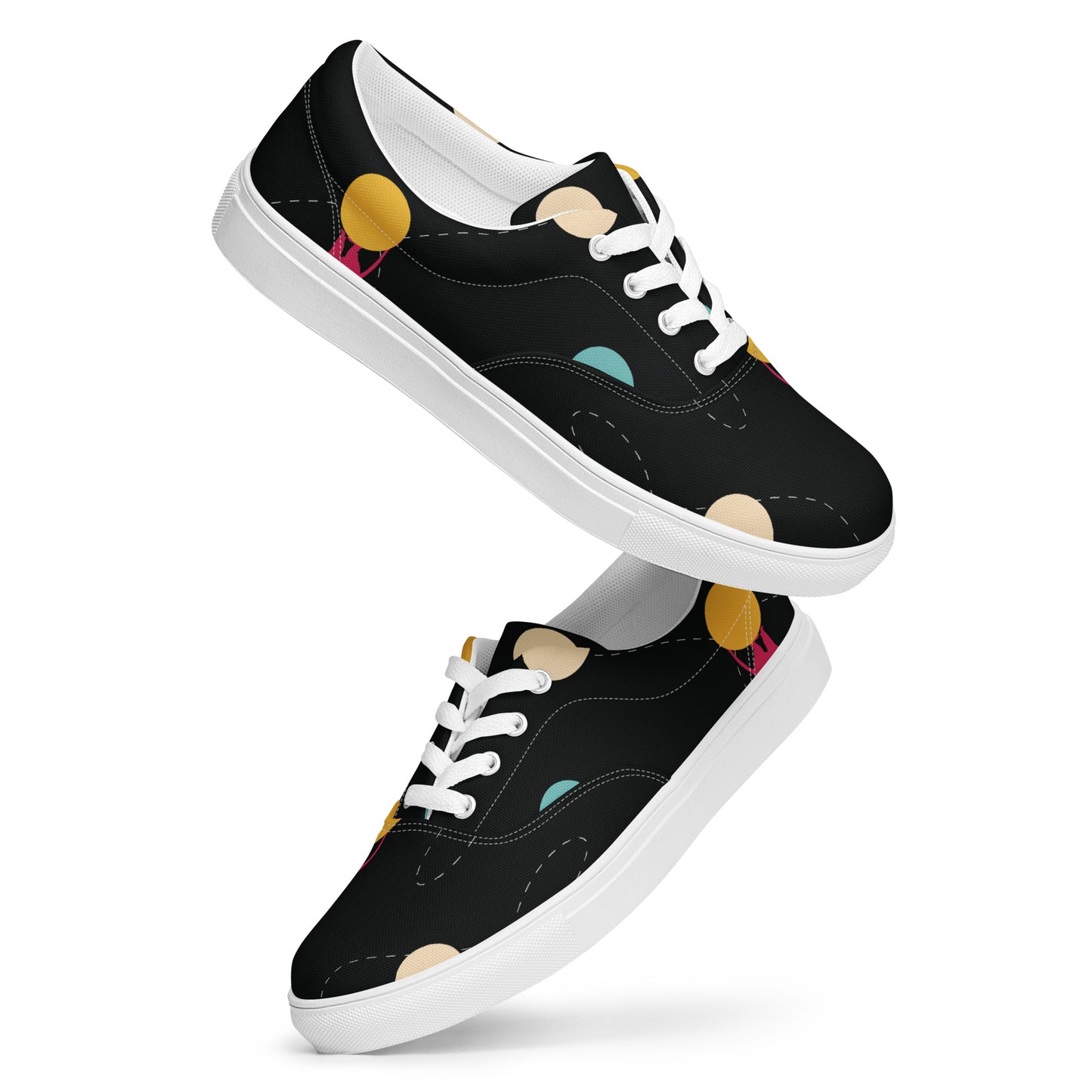 NEVER GIVE UP Men’s Lace-Up Canvas Shoes