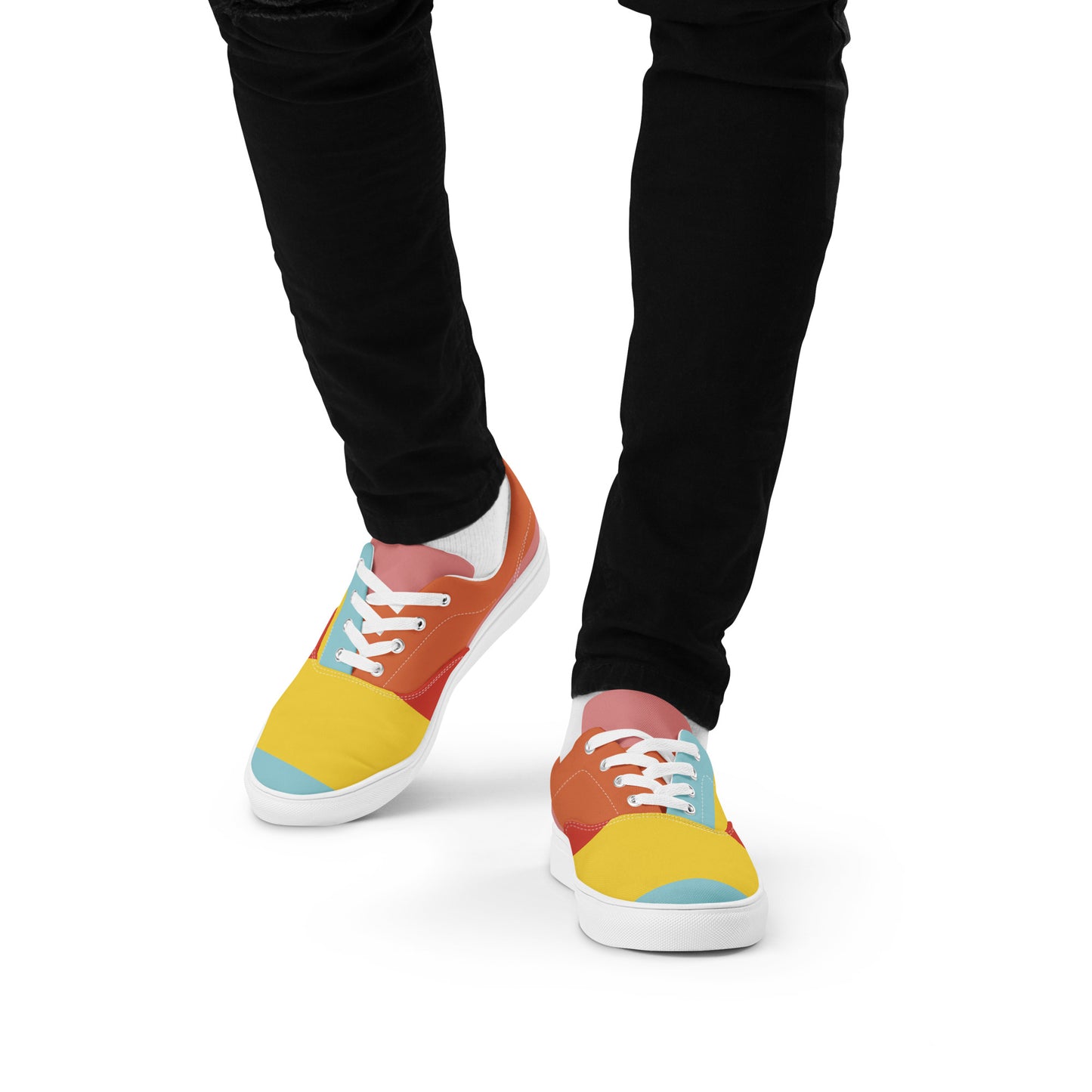 COLORFUL Men’s Lace-Up Canvas Shoes