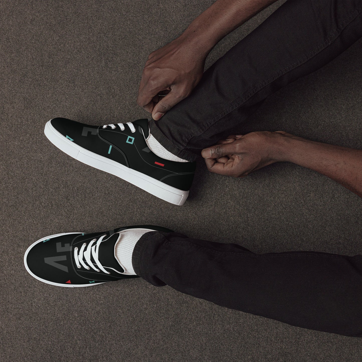 AFRICA IS THE FUTURE Men’s Lace-Up Canvas Shoes - SOULSKY 