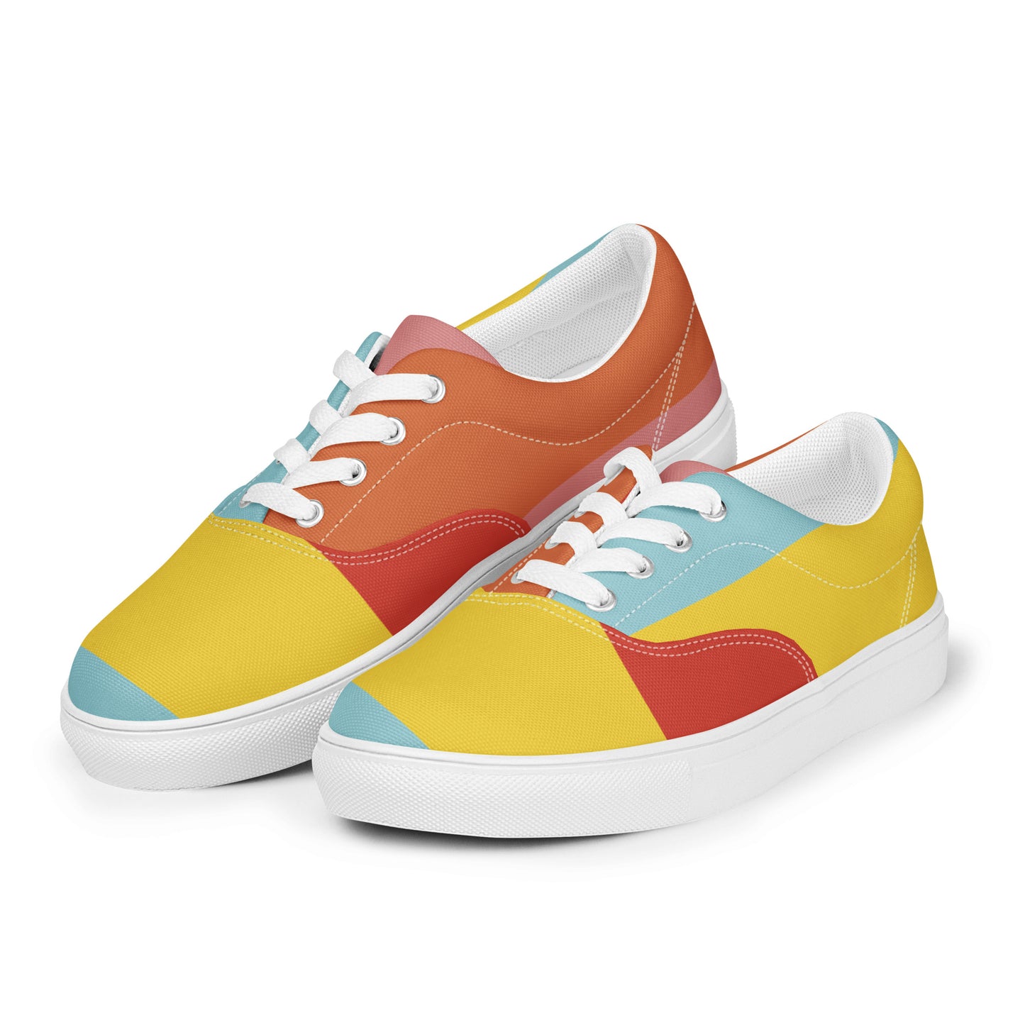 COLORFUL Men’s Lace-Up Canvas Shoes