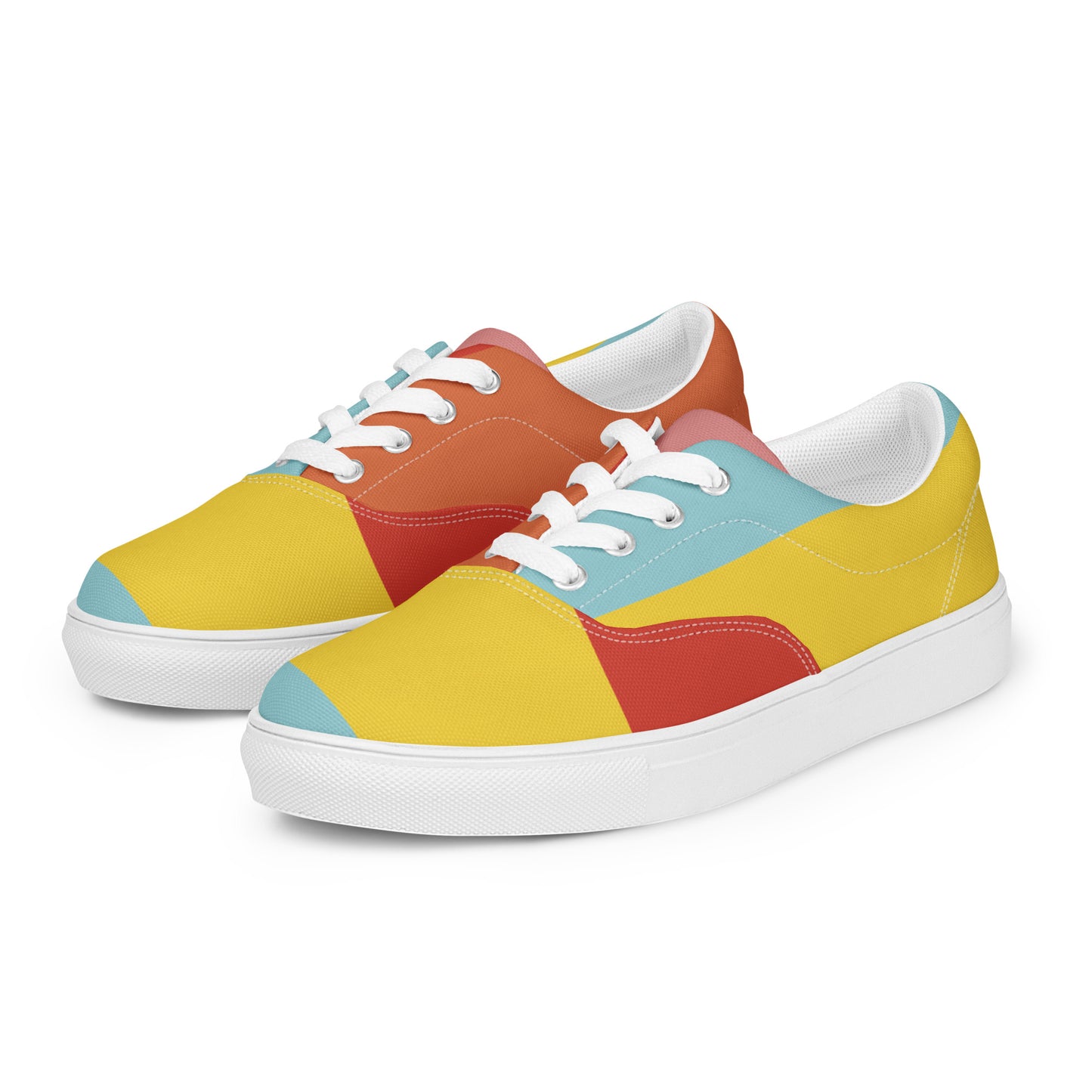 COLORFUL Men’s Lace-Up Canvas Shoes