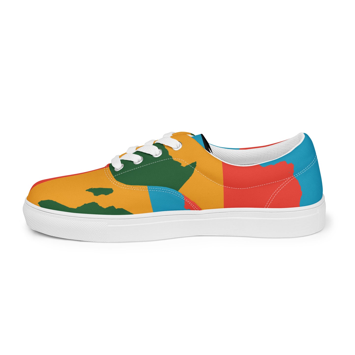 AFRICA WARHOL Men’s Lace-Up Canvas Shoes (Bright)