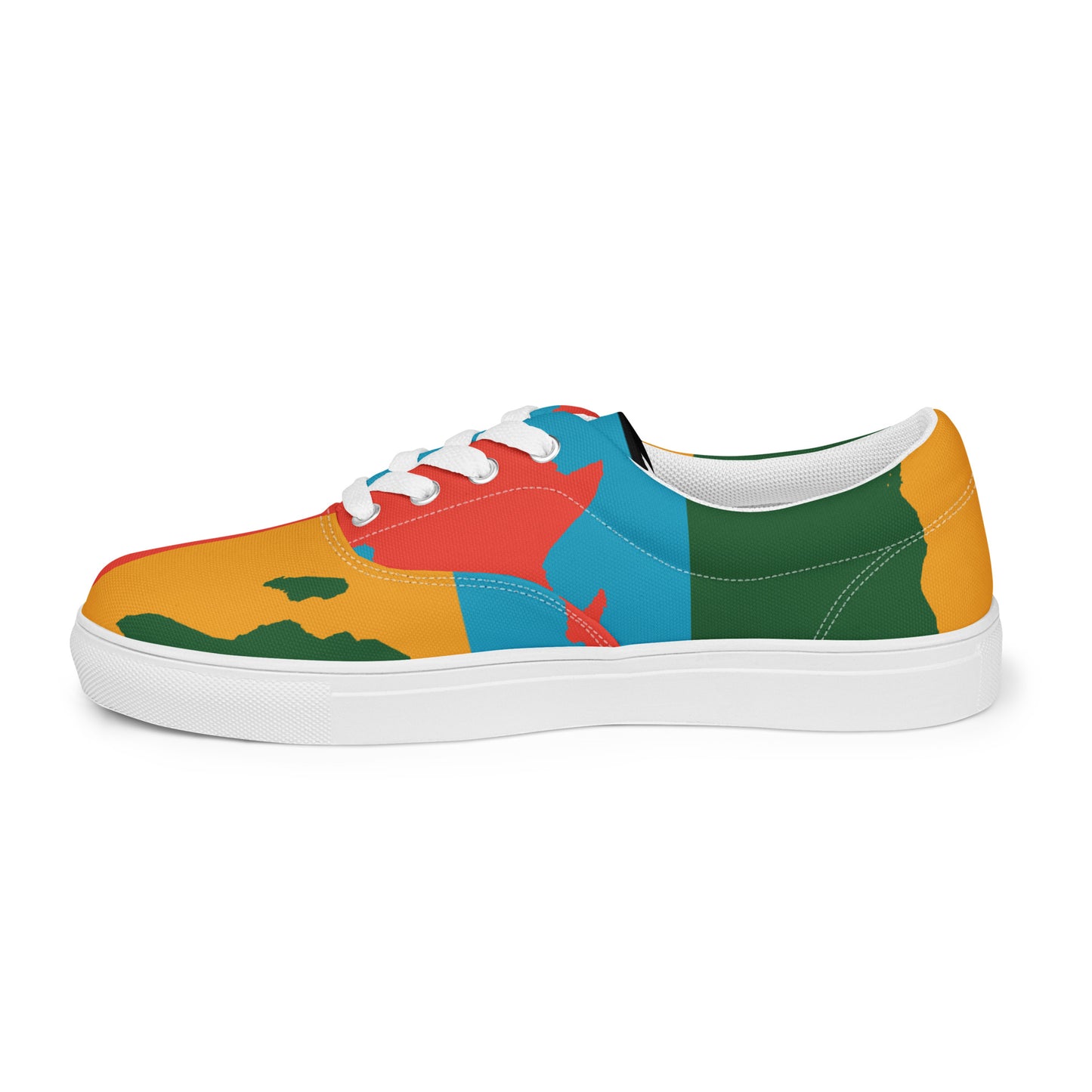 AFRICA WARHOL Men’s Lace-Up Canvas Shoes (Bright)