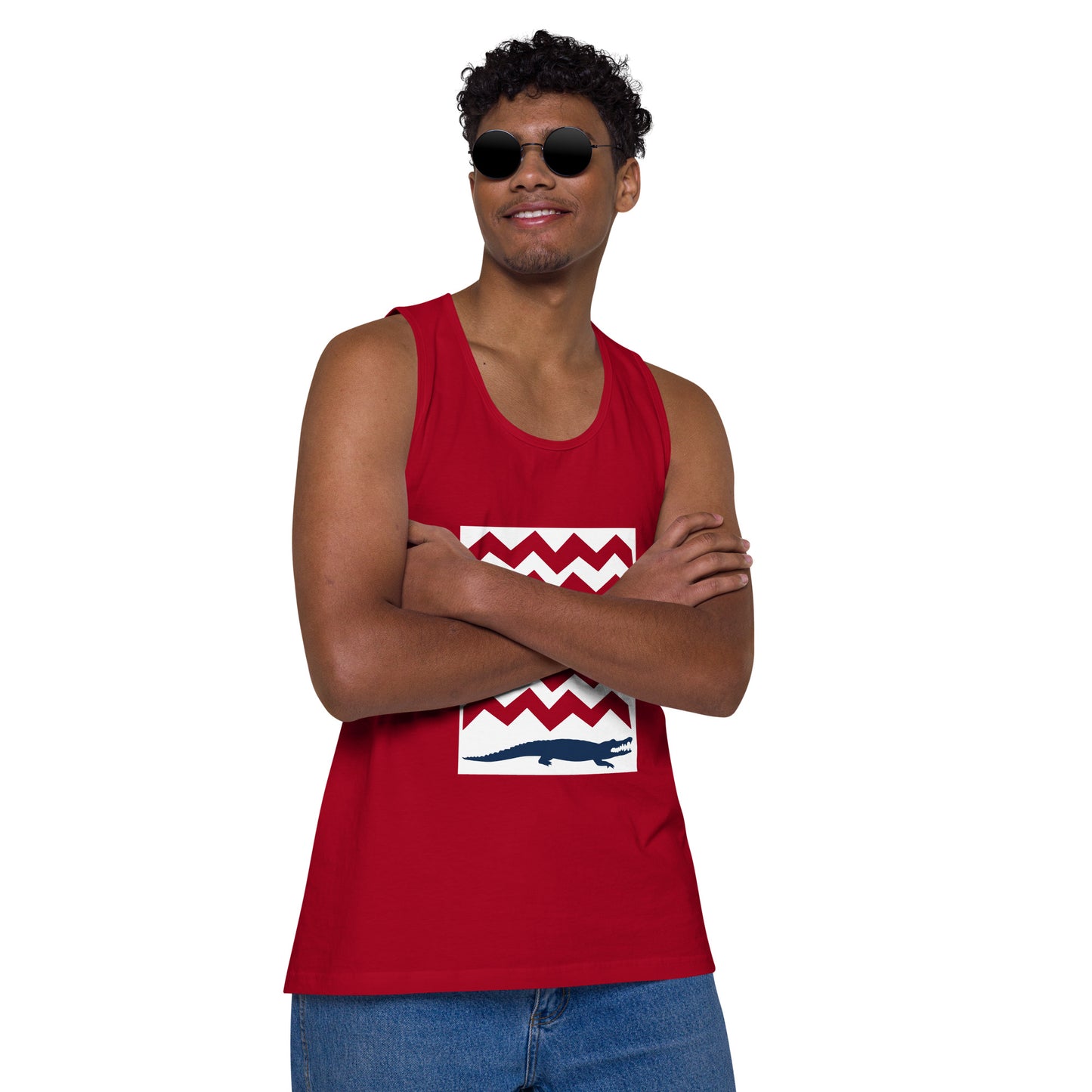 BE PATIENT Premium Tank Top (Red)