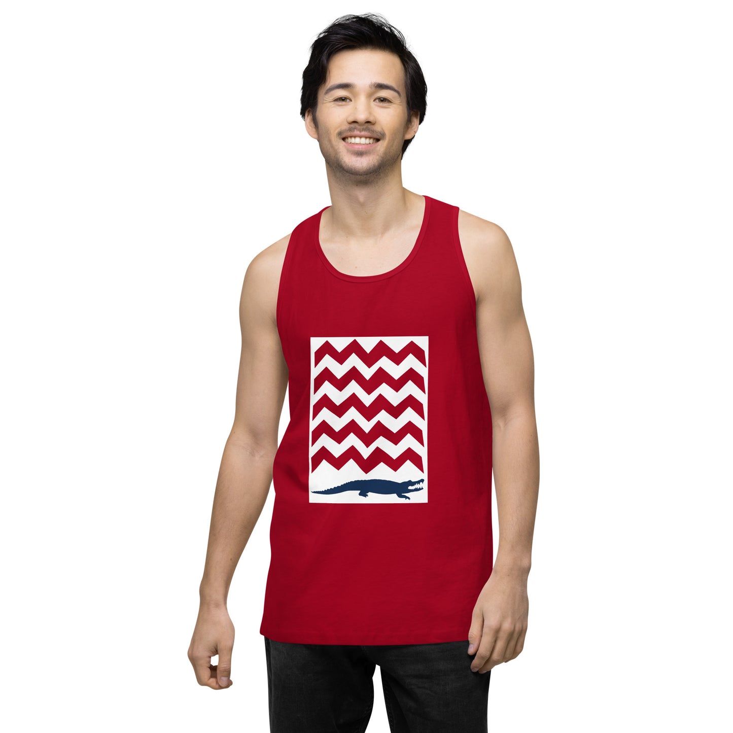 BE PATIENT Premium Tank Top (Red)