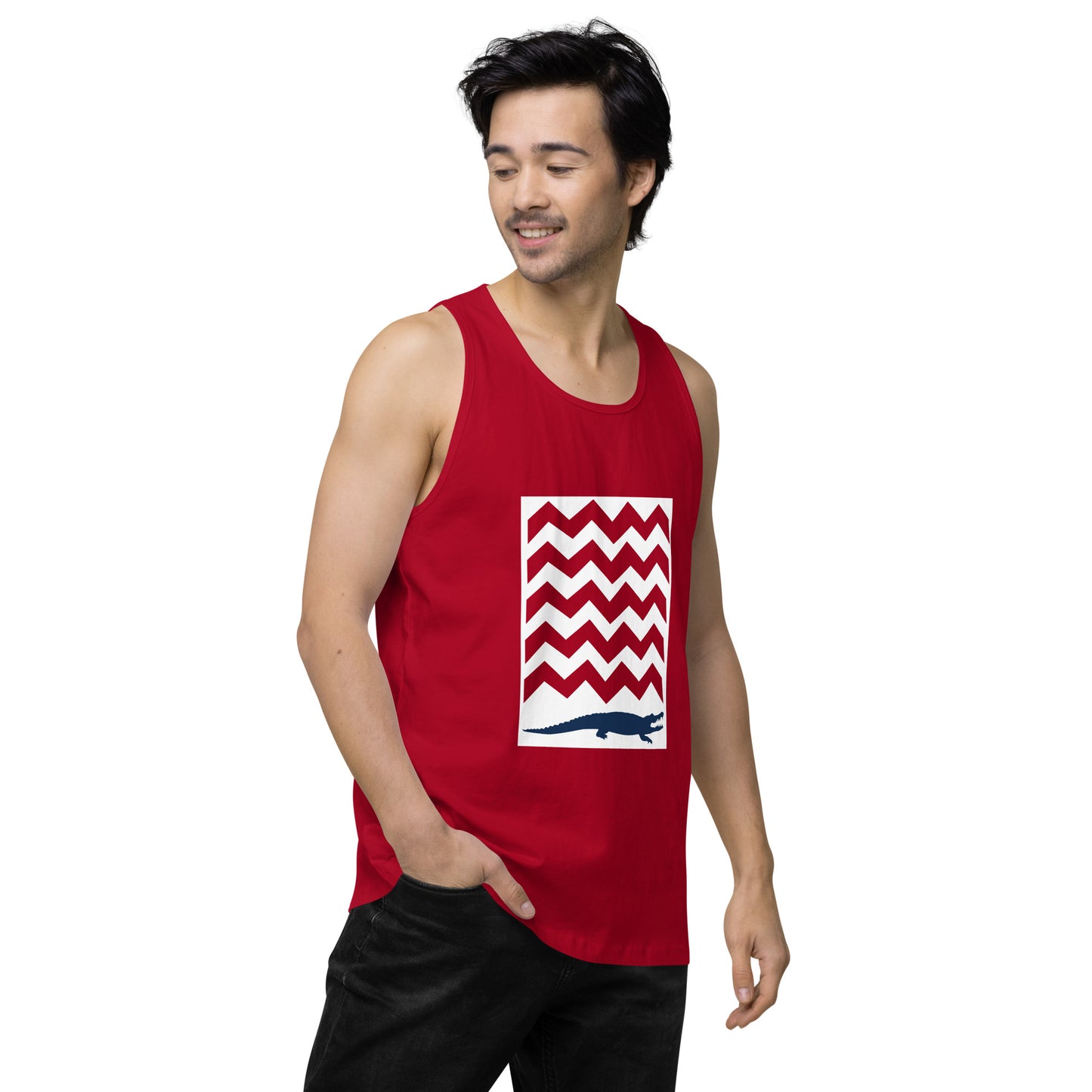 BE PATIENT Premium Tank Top (Red)