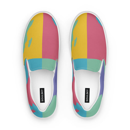 AFRICA WARHOL Men’s Slip-On Canvas Shoes (Retro)