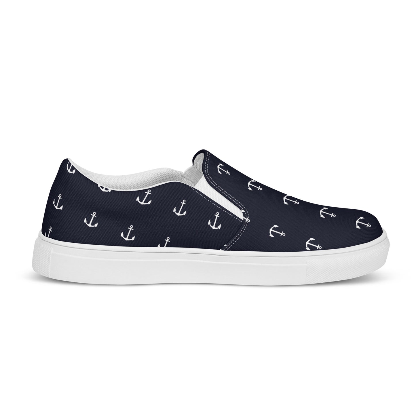 NAUTICAL Men’s Slip-On Canvas Shoes (Navy Blue) - SOULSKY 