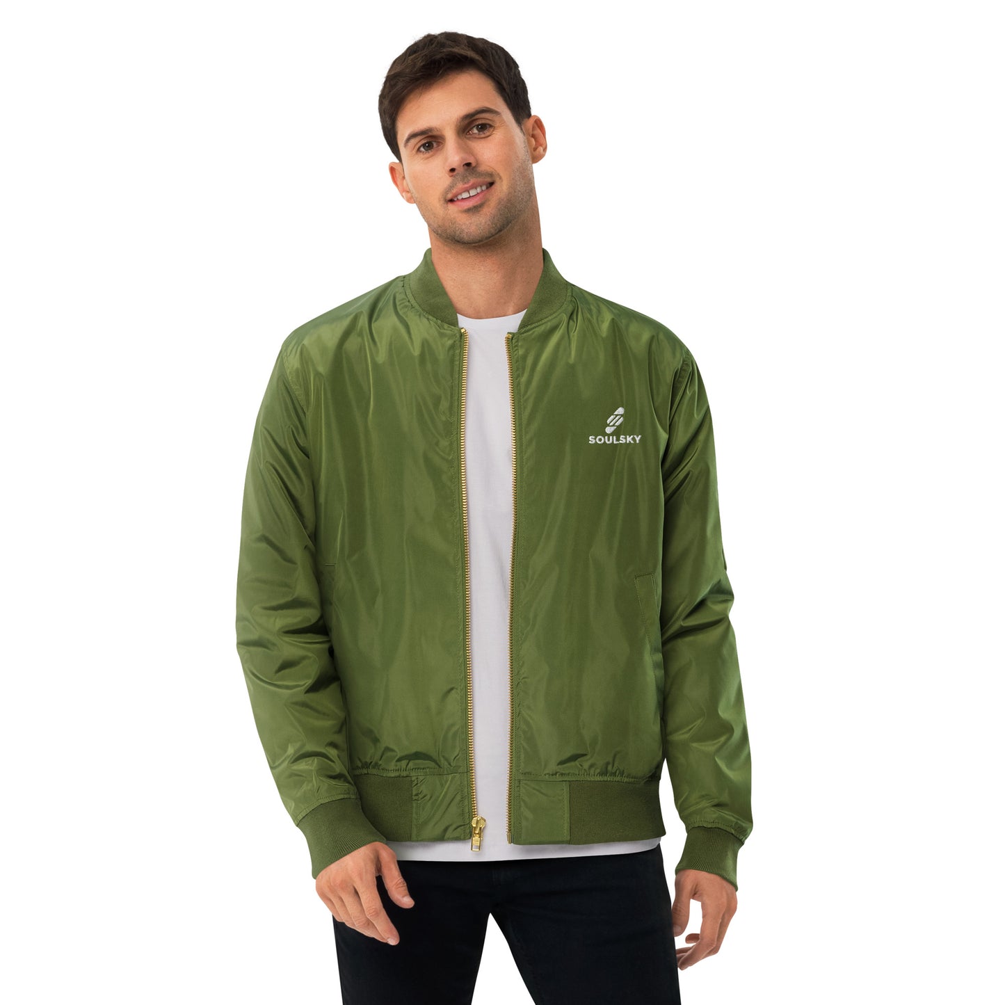 NEVER LOSE HOPE Premium Bomber Jacket - Army Green