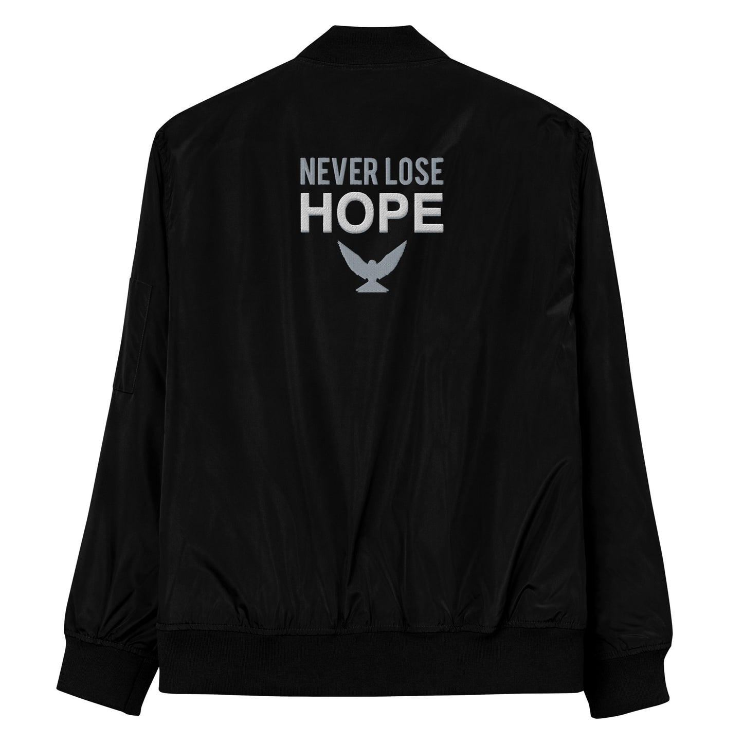 NEVER LOSE HOPE Premium Bomber Jacket - Black