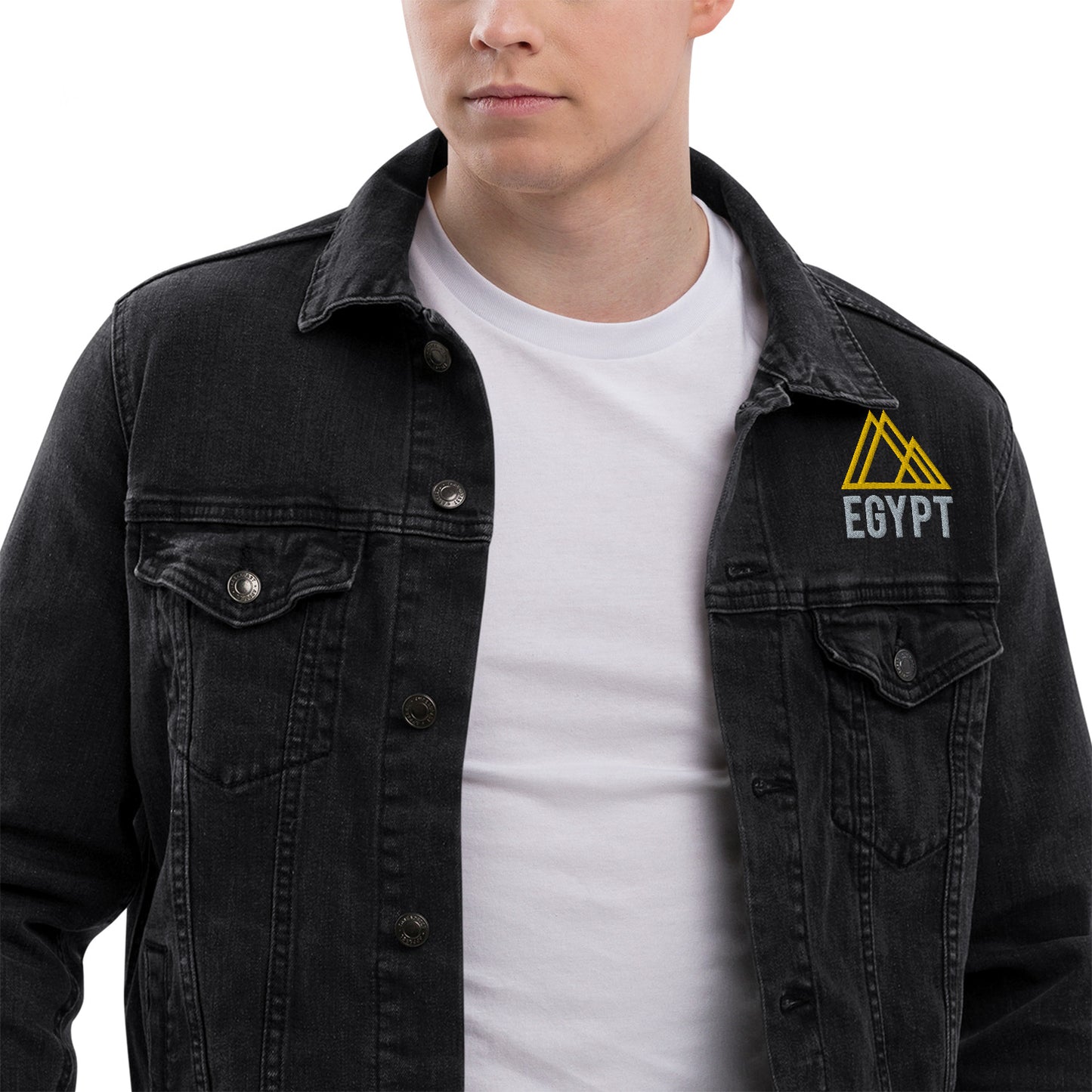 EGYPT Unisex Denim Jacket (Black)