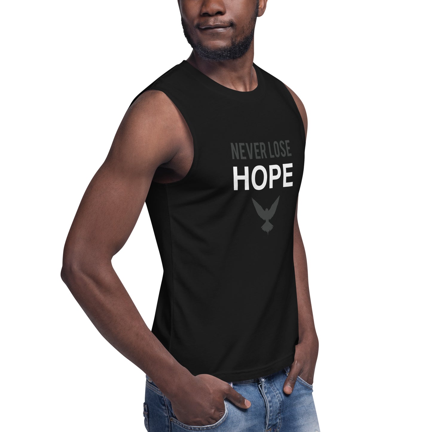 NEVER LOSE HOPE Muscle Shirt (Gray)