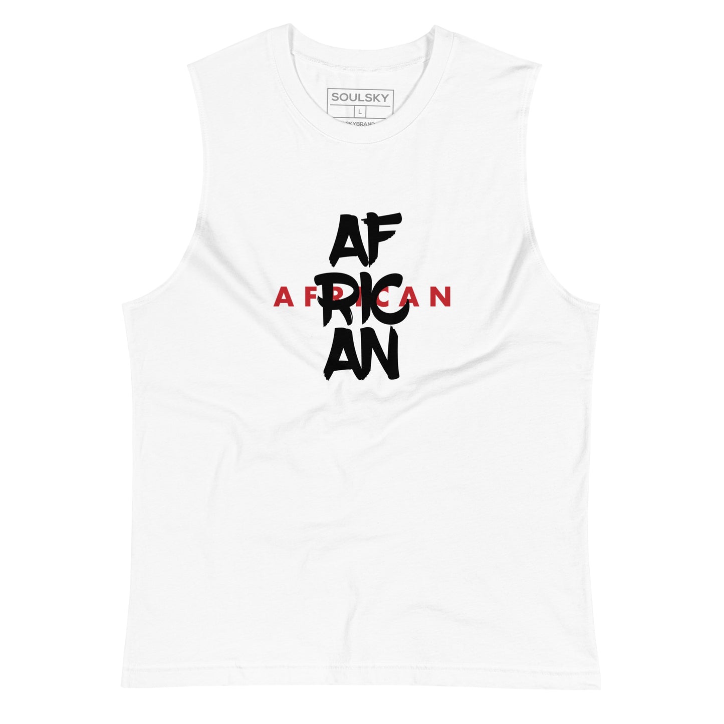 AFRICAN SAMURAI Muscle Shirt (White)