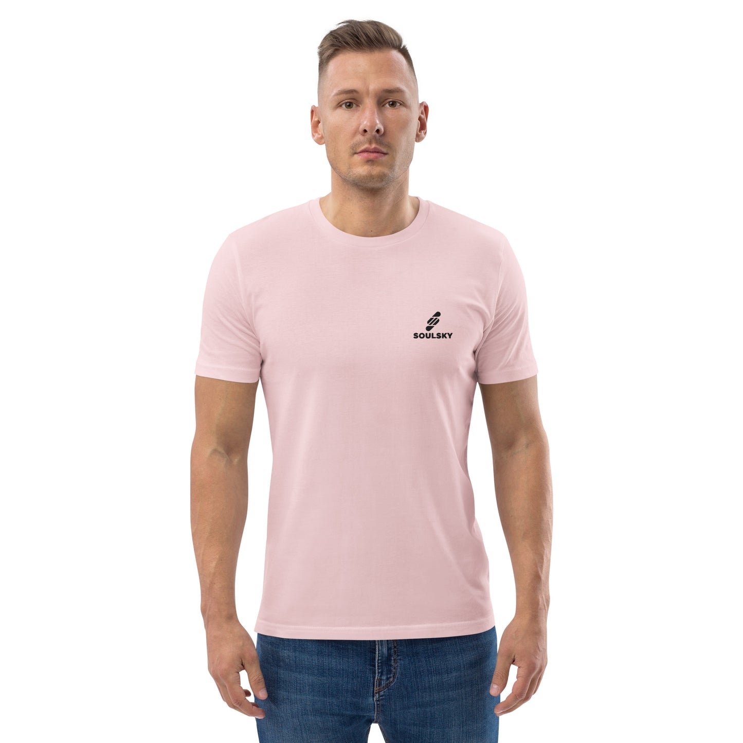 SOULSKY Logo Unisex Crewneck T-shirt -  Light Pink